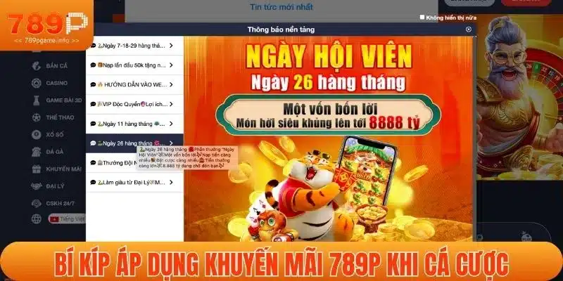 Bí kíp áp dụng khuyến mãi 789P khi cá cược