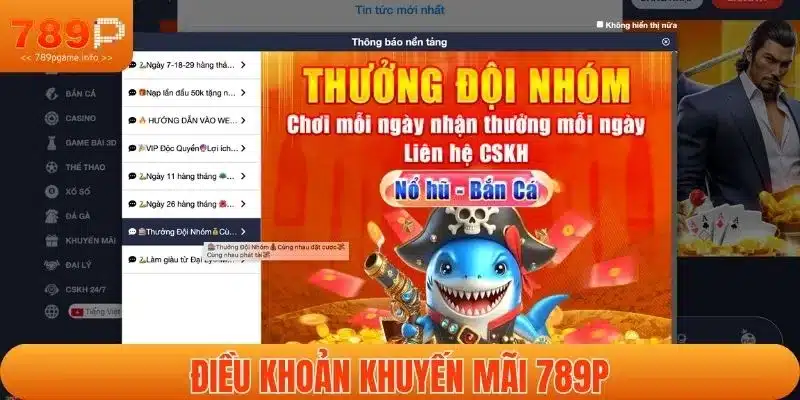 Điều khoản khuyến mãi 789P