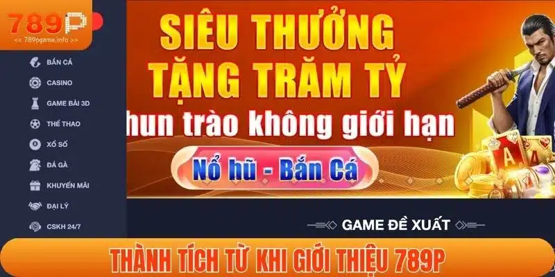 Thành tích từ khi giới thiệu 789P